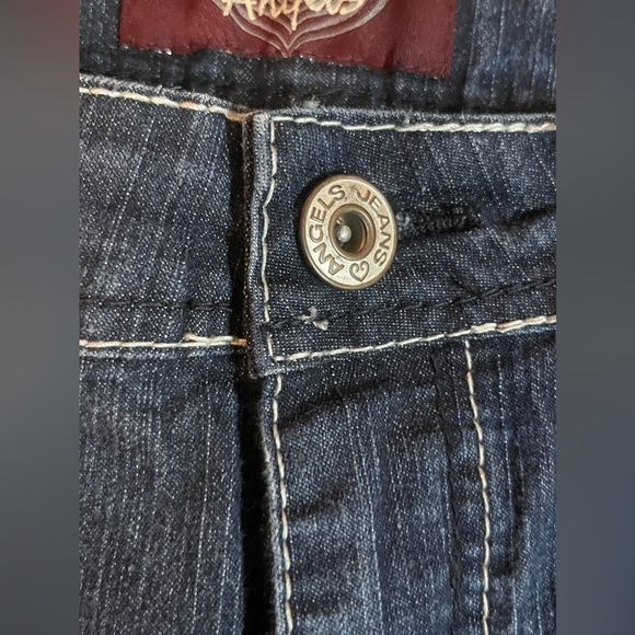 Women's Angels Jeans Size 14 Blue Denim Capris - Picture 7 of 12